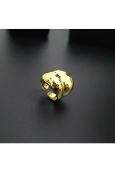 Damla Modeli 1 Altın Kaplama Bijuteri Yüzük - Resim 3