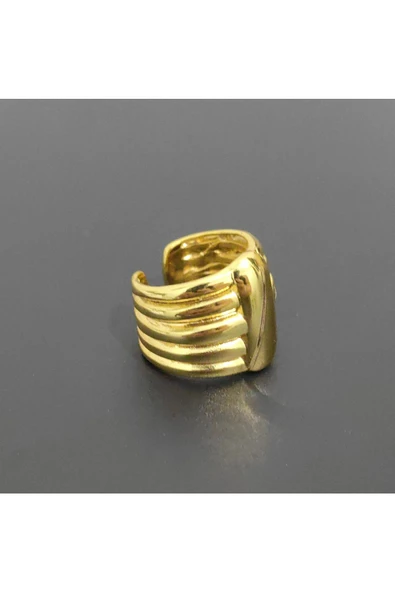 Beşli Altın Kaplama Bijuteri Yüzük