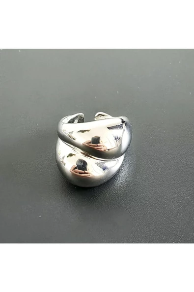 Damla Modeli Gümüş Kaplama Bijuteri Yüzük - Resim 2