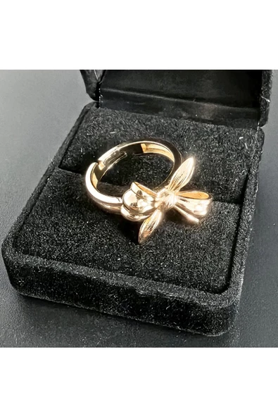 Fiyonk Modeli Altın Kaplama Bijuteri Yüzük 1 - Resim 2