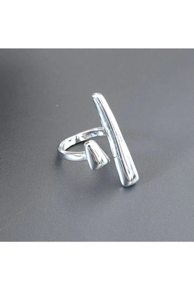 Otantik Gümüş Kaplama Bijuteri Yüzük - Resim 3