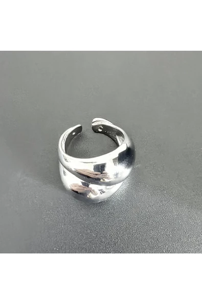 Damla Modeli Gümüş Kaplama Bijuteri Yüzük - Resim 3