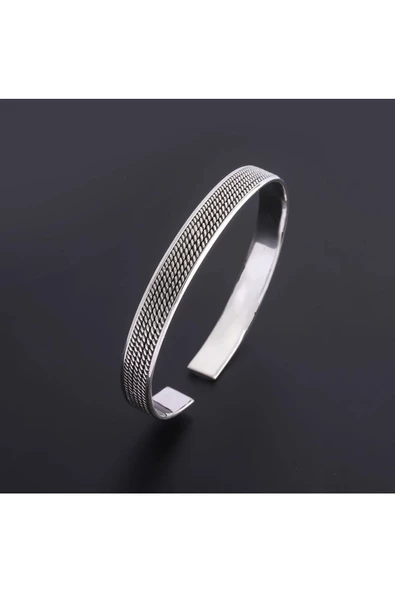 Gümüş (925 AYAR) Unisex Oksite Model Motifli Bileklik - Resim 2