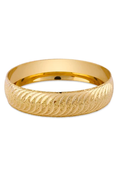 22 Ayar Altın Kaplama Es Modeli Bijuteri Bilezik - Resim 3