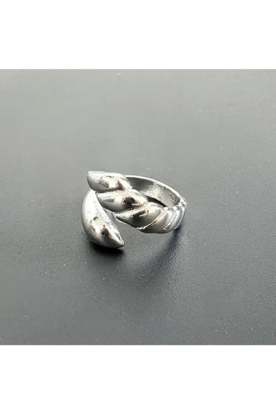 İkili Damla Modeli Gümüş Kaplama Bijuteri Yüzük