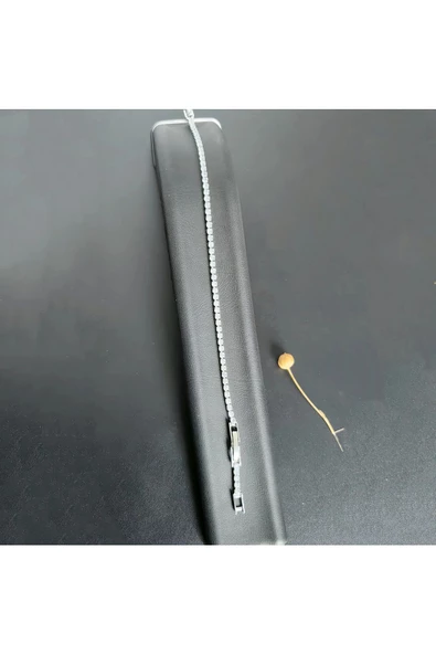 İnce Suyolu Yuvarlak Taşlı Gümüş Kaplama Bijuteri Bileklik ürün görseli