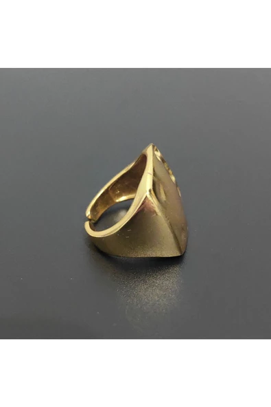 Eskitme Altın Kaplama Bijuteri Yüzük - 2