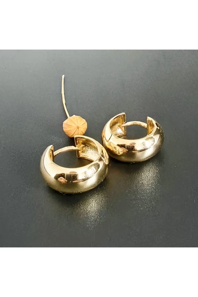 Balon Model 1.8 cm Altın Kaplama Bijuteri Küpe ürün görseli