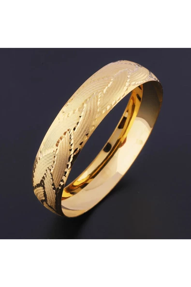 22 Ayar Altın Kaplama Yaprak Modeli Bijuteri Bilezik ürün görseli