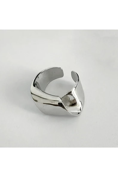 Kurdela Model Gümüş Kaplama Bijuteri Yüzük - Resim 2