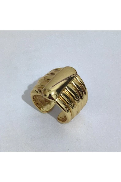 Beşli Altın Kaplama Bijuteri Yüzük - 3