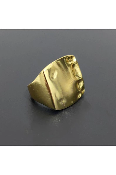 Eskitme Altın Kaplama Bijuteri Yüzük