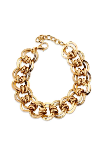 Bijuteri Kalın Bileklik Zincir 22 Ayar Altın Kaplama ürün görseli