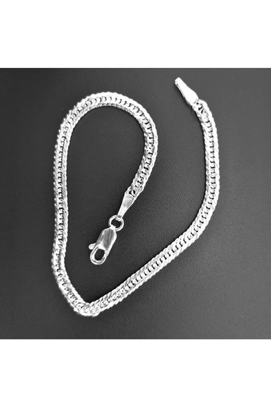 Unisex Bileklik Zincir 925 Ayar Gümüş - Resim 2