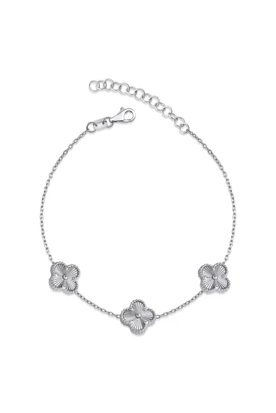 Sade Zirkon Taşlı Y Onca 1 Cm Zincirli Bileklik 925 Ayar Gümüş ürün görseli