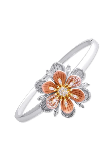 Gümüş (925 AYAR) Renkli Bahar Çiçeği Modeli Bilezik ürün görseli