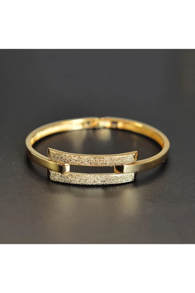 Lazerli İkili Kaburga Bijuteri Bilezik 22 Ayar Altın Kaplama ürün görseli