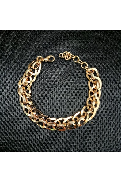 Bijuteri Kalın Bileklik Zincir4 22 Ayar Altın Kaplama ürün görseli