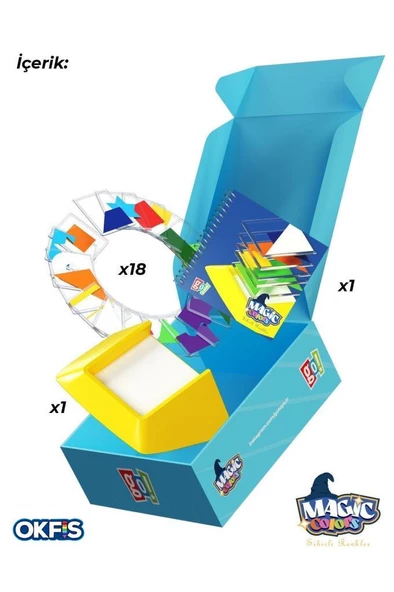 Magic Colors Sihirli Renkler Görsel Algı Beceri ve Tasarım Yeteneği Geliştirici Eğitici Oyuncak - 4