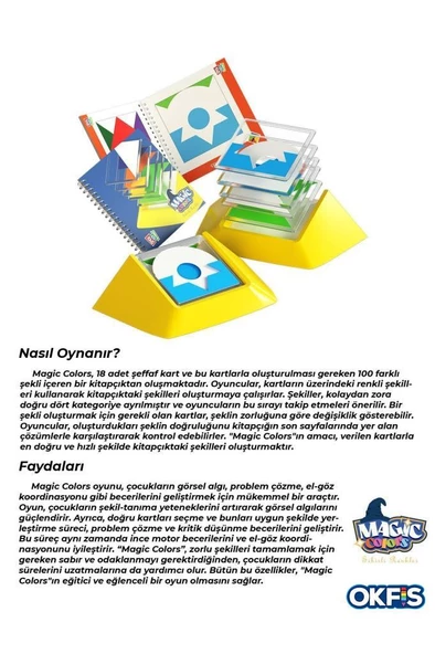 Magic Colors Sihirli Renkler Görsel Algı Beceri ve Tasarım Yeteneği Geliştirici Eğitici Oyuncak - 2