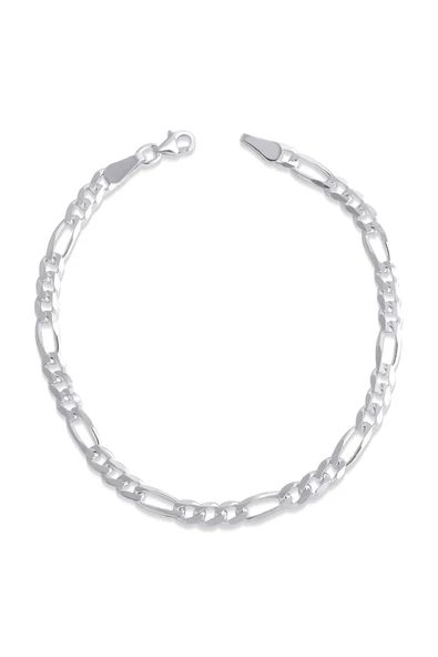 Unisex Bileklik Figaro Modeli Zincir 925 Ayar Gümüş ürün görseli