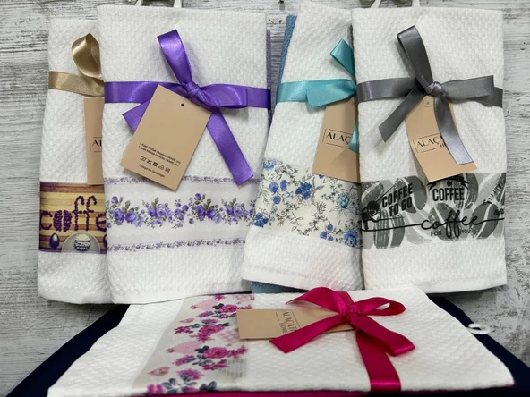 NİVEMESHOME 2 Lİ GRİ-BEYAZ ASORTİ MODEL MUTFAK HAVLUSU - 3