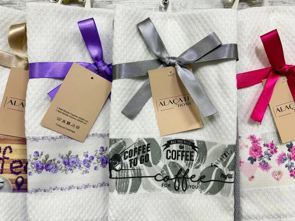 NİVEMESHOME 2 Lİ GRİ-BEYAZ ASORTİ MODEL MUTFAK HAVLUSU - 5