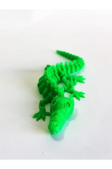 3d Hareketli Iskelet Timsah Figürlü Oyuncak - Neon Yeşil - 5