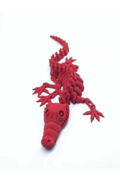 3d Hareketli Iskelet Timsah Figürlü Oyuncak - Kırmızı - 2