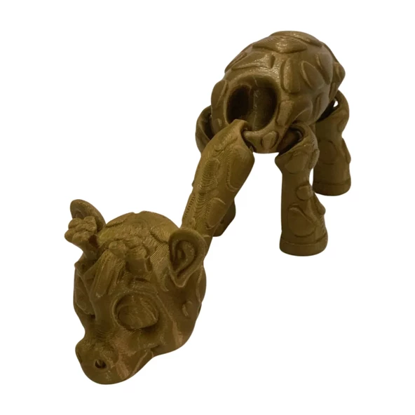 3d Hareketli Baybi Zürafa Oyuncak - Altın Kahve - 5
