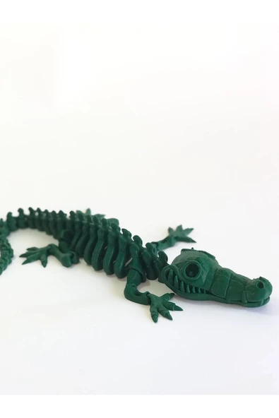 3d Hareketli Iskelet Timsah Figürlü Oyuncak - Yeşil - 3