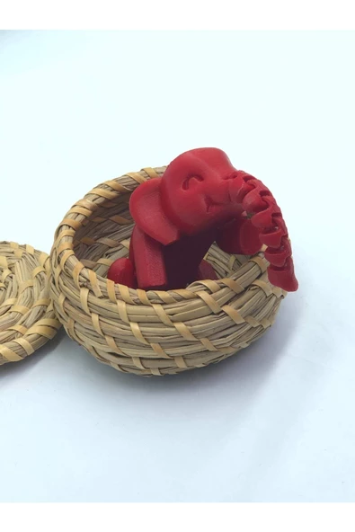 3d Hareketli Oyuncak Fil & Dekor - Kırmızı - Resim 4