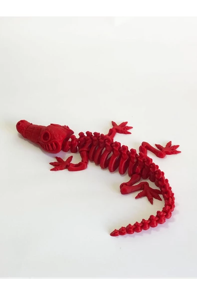3d Hareketli Iskelet Timsah Figürlü Oyuncak - Kırmızı - 3