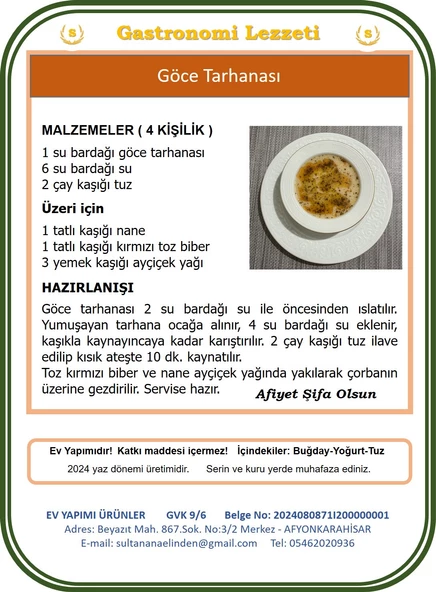 AFYON GÖCE TARHANASI 500G - 4
