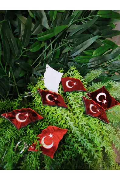 Bayrak Anahtarlık Pleksi 10 Adet - 2
