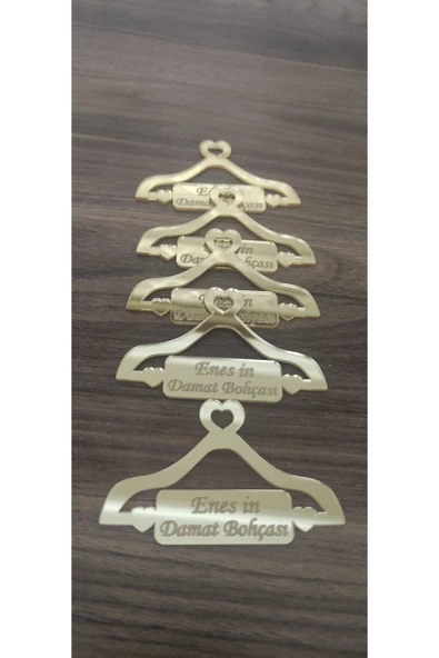 isme özel gold damat bohça yazısı 5li paket - Resim 4
