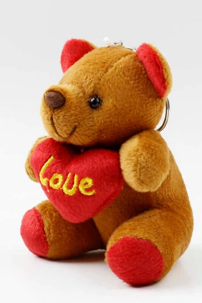 Favori Gift Anahtarlık, Love Kalpli Peluş Ayıcık Anahtarlık, Sevgiliye Hediye - 2