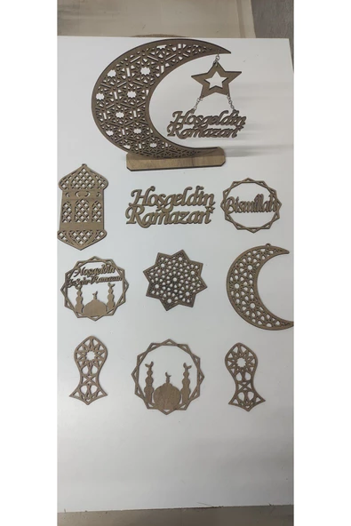 Ramazan süslemesi 10lu Hoşgeldin Ramazan dekoratif ürünler