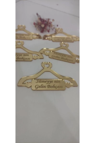 isme özel Gold gelin bohçası yazısı 5li paket - 2