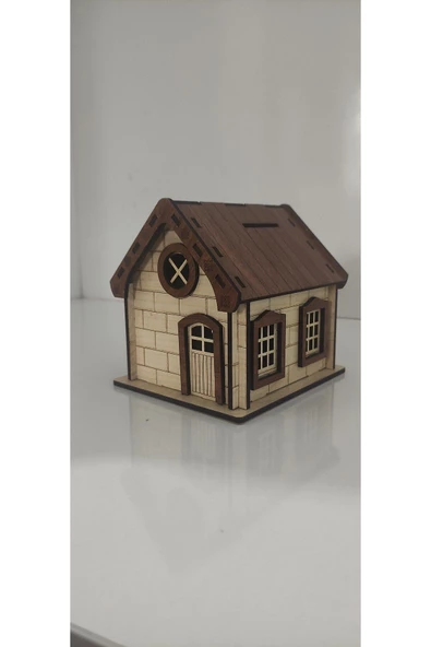 Ev kumbara Ahşap kahve renk küçük boy - 2