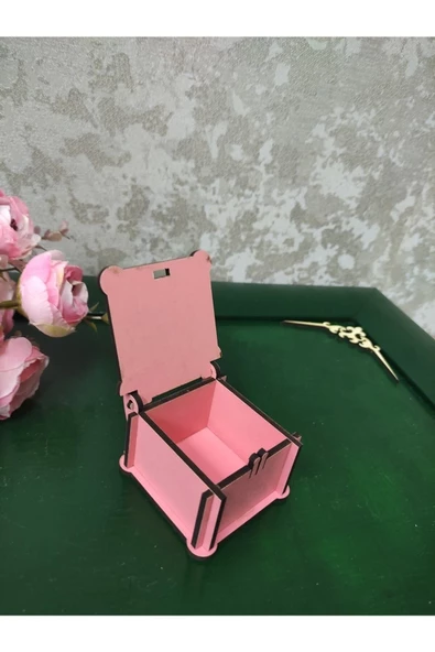 Mini Çok Amaçlı Renkli Ahşap Kutu 5li Paket - 2