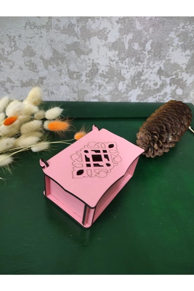 Çok Amaçlı Ahşap Mini Kutu 5li Paket - 4