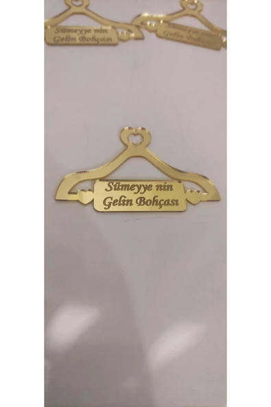 isme özel Gold gelin bohçası yazısı 5li paket