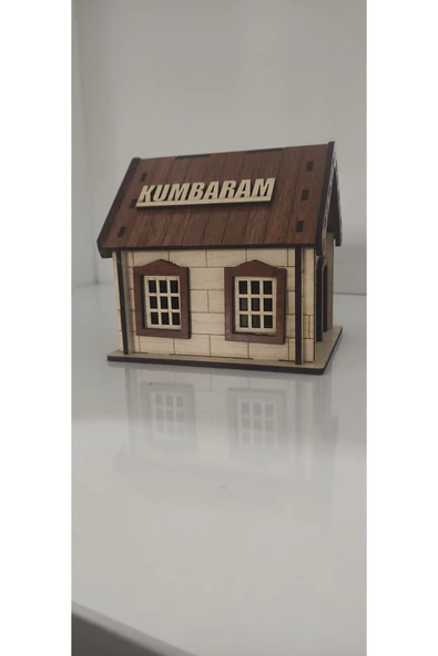 Ev kumbara Ahşap kahve renk küçük boy - 3