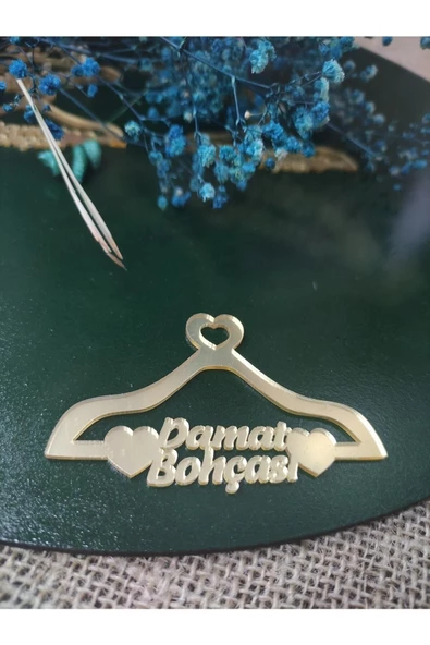 Pleksi Gold Damat Bohçası Süsü Yazısı 5li Paket - 2