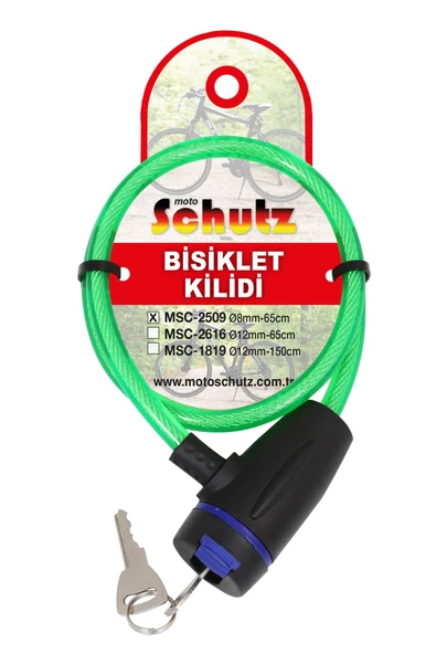 Motoschutz Ekonomik Bisiklet Kilidi Msc-2509 Ø8Mm*65Cm