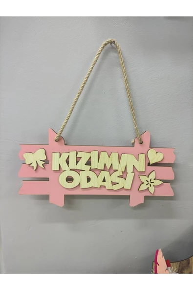 Kızımın Odası Kapı Süsü Ahsap - 2