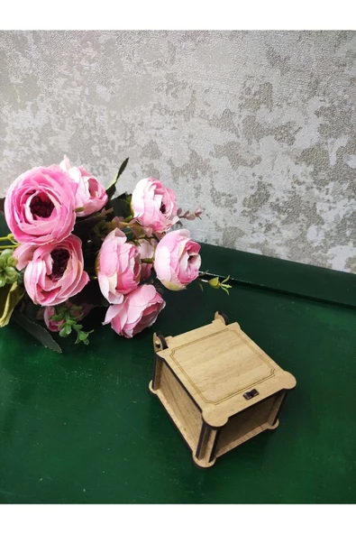 Mini Çok Amaçlı Renkli Ahşap Kutu 5li Paket - 5