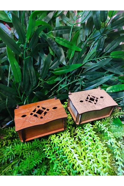 Çok Amaçlı Ahşap Mini Kutu 5li Paket - 3