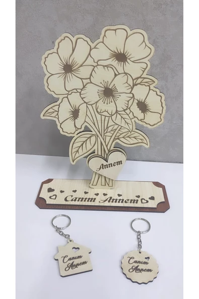 Dekoratif Annelergünühediye buket obje